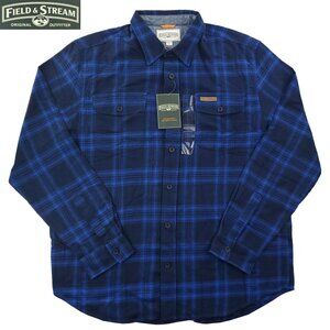 Field & Stream Brushed Flannel Shirt Plaid 100% Cotton Men's XL NWT